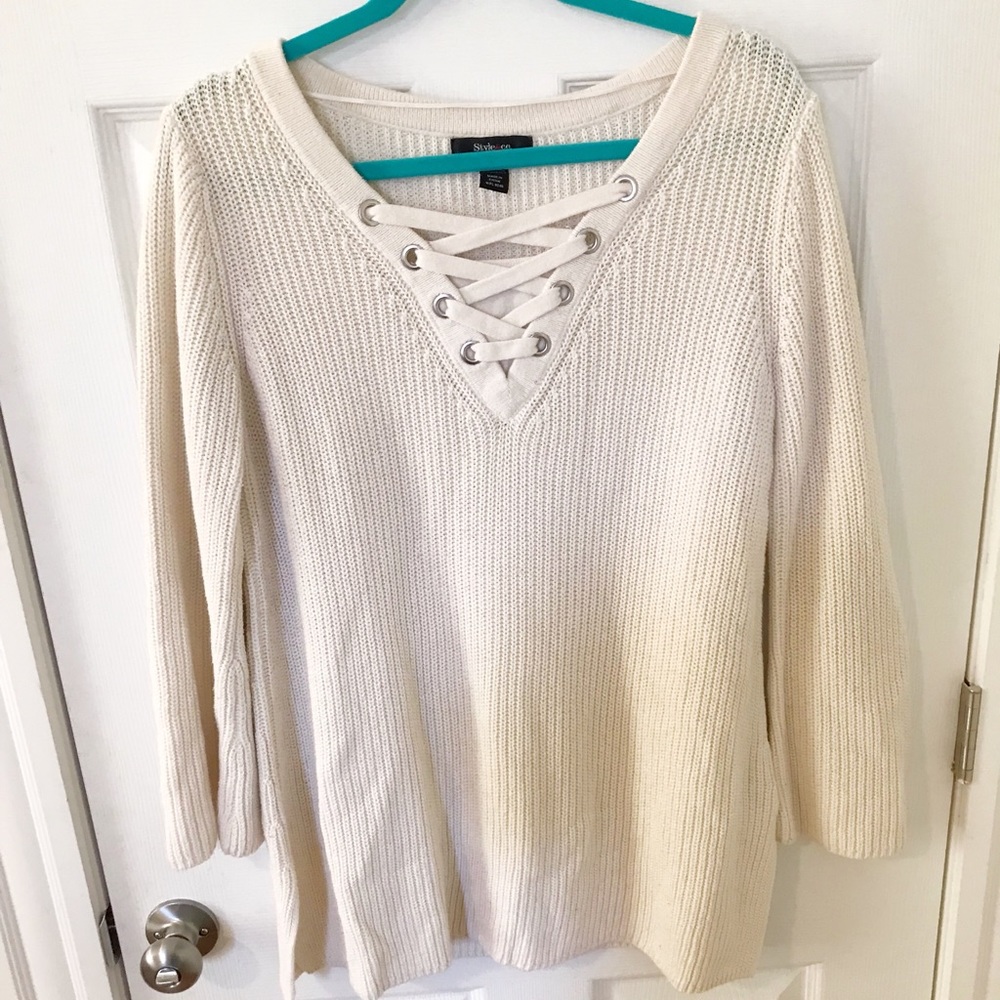 Cream-colored Fall Sweater